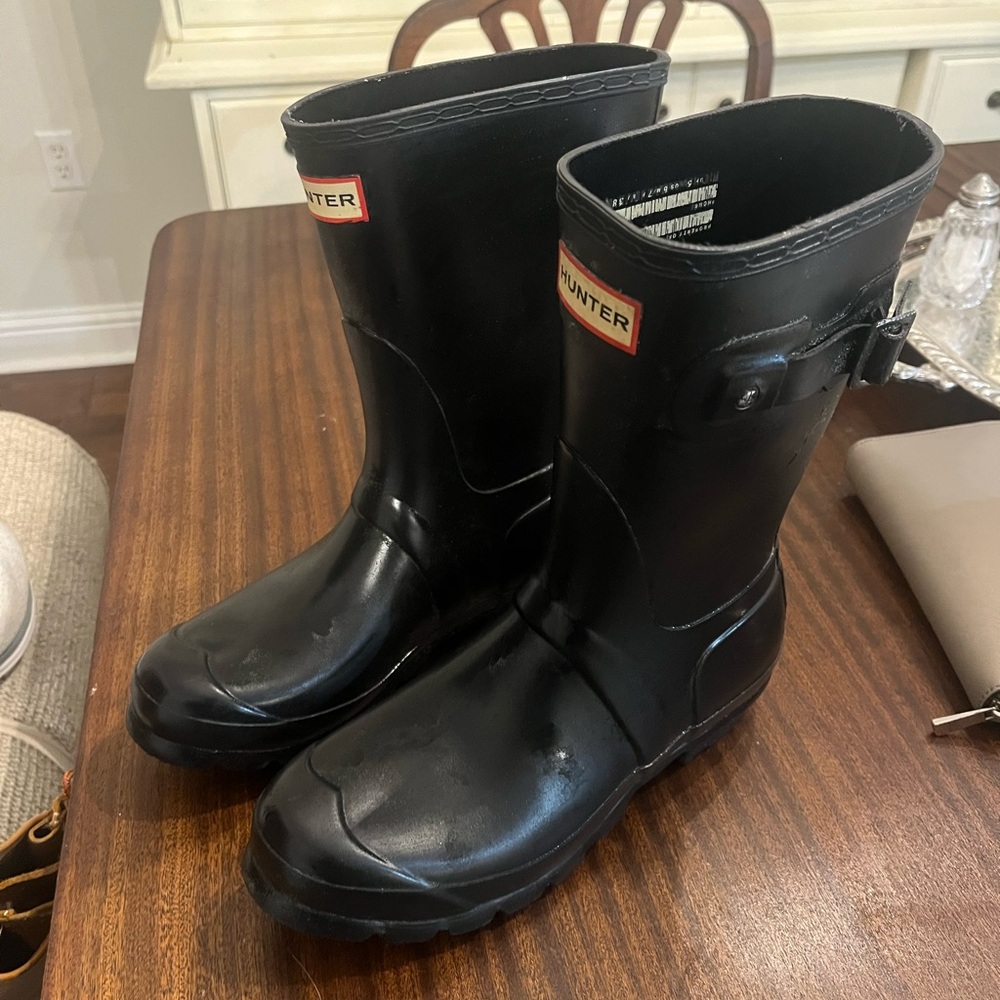 Matte Black Womens Hunter Boots